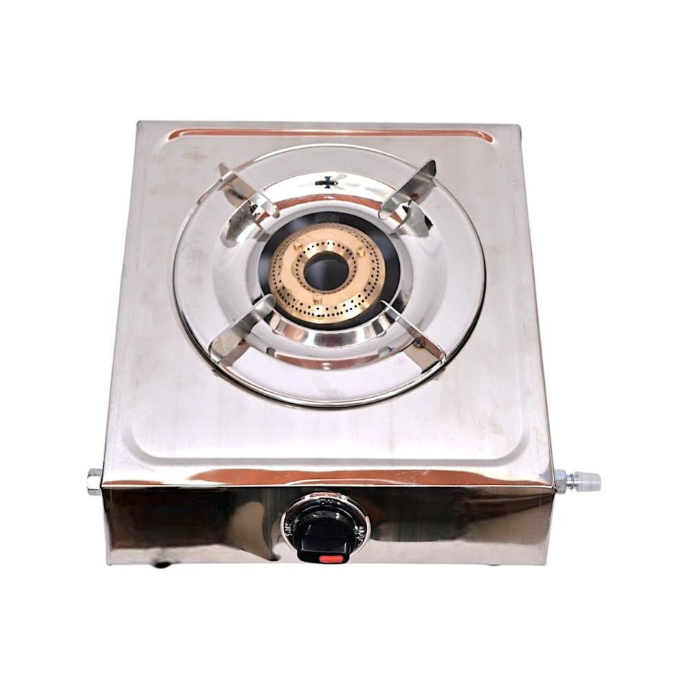 Premium Stainless Steel Single Burner Gas Stove with Solid Pan Support