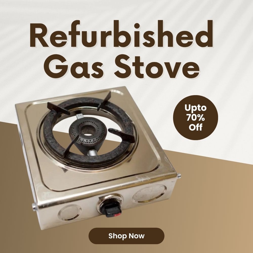 Refurbished Single Burner Gas Stove with Free Pipe Lighter and Clip Set