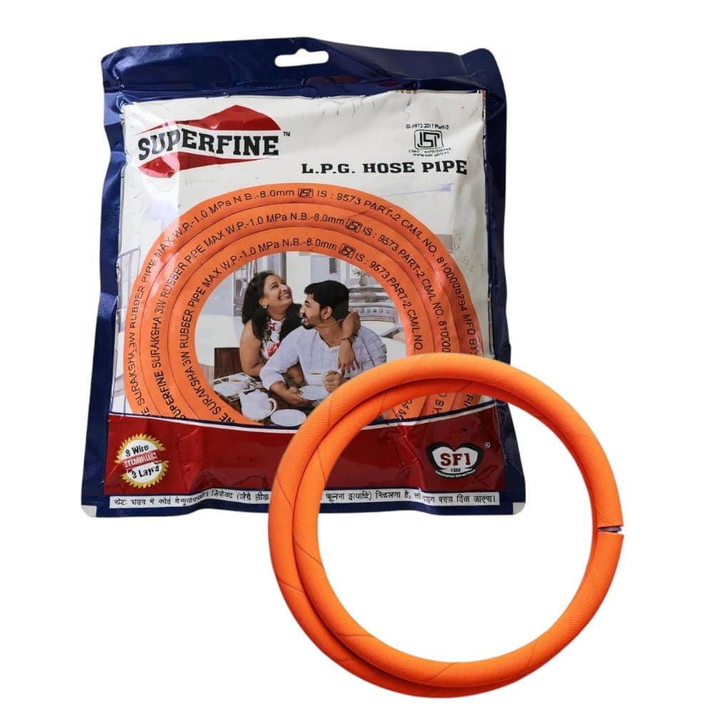1.5 Meter Flame-Resistant LPG Hose Pipe with Reinforced Steel Core