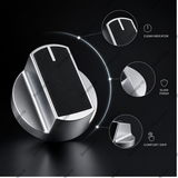 BaniaMart Metal Silver Gas Stove Replacement Knobs