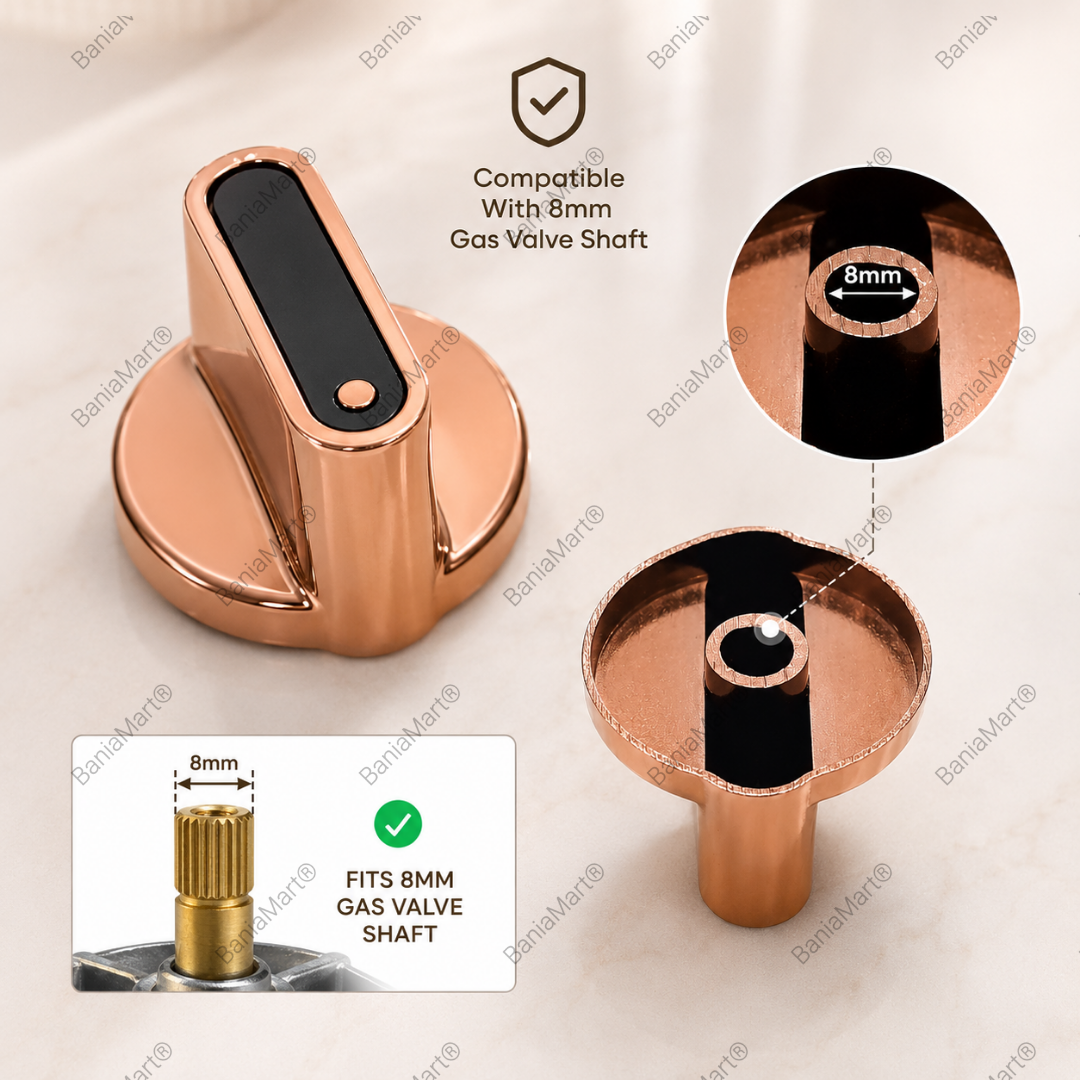 BaniaMart Premium Golden Gas Stove Replacement Knob