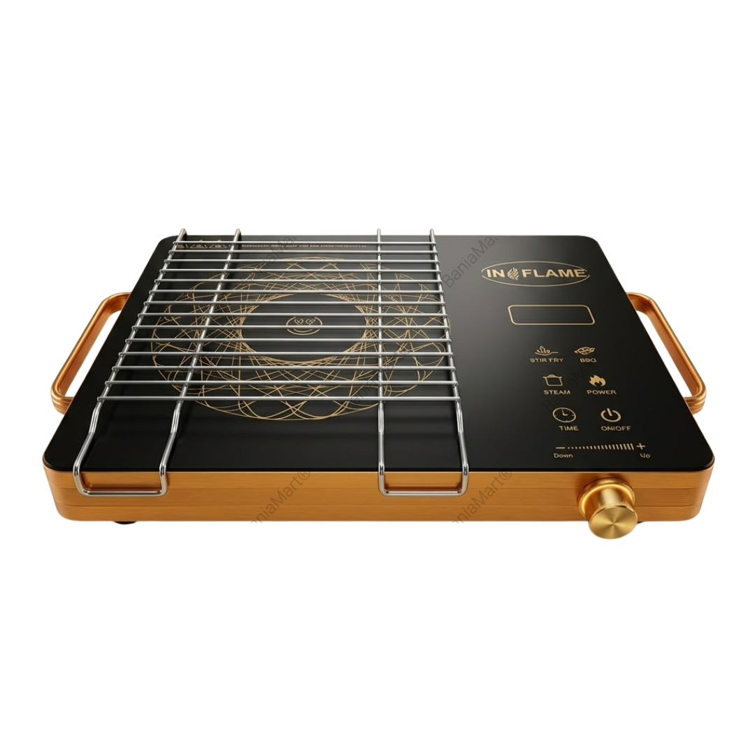 BaniaMart Infrared Induction Stove | Premium Golden and Brown finish | 2200 Watt Power