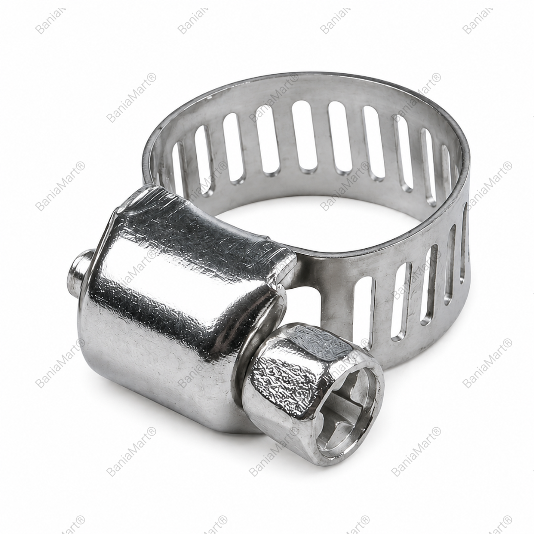 BaniaMart Gas Stove Pipe / Hose SS Heavy Clip Set