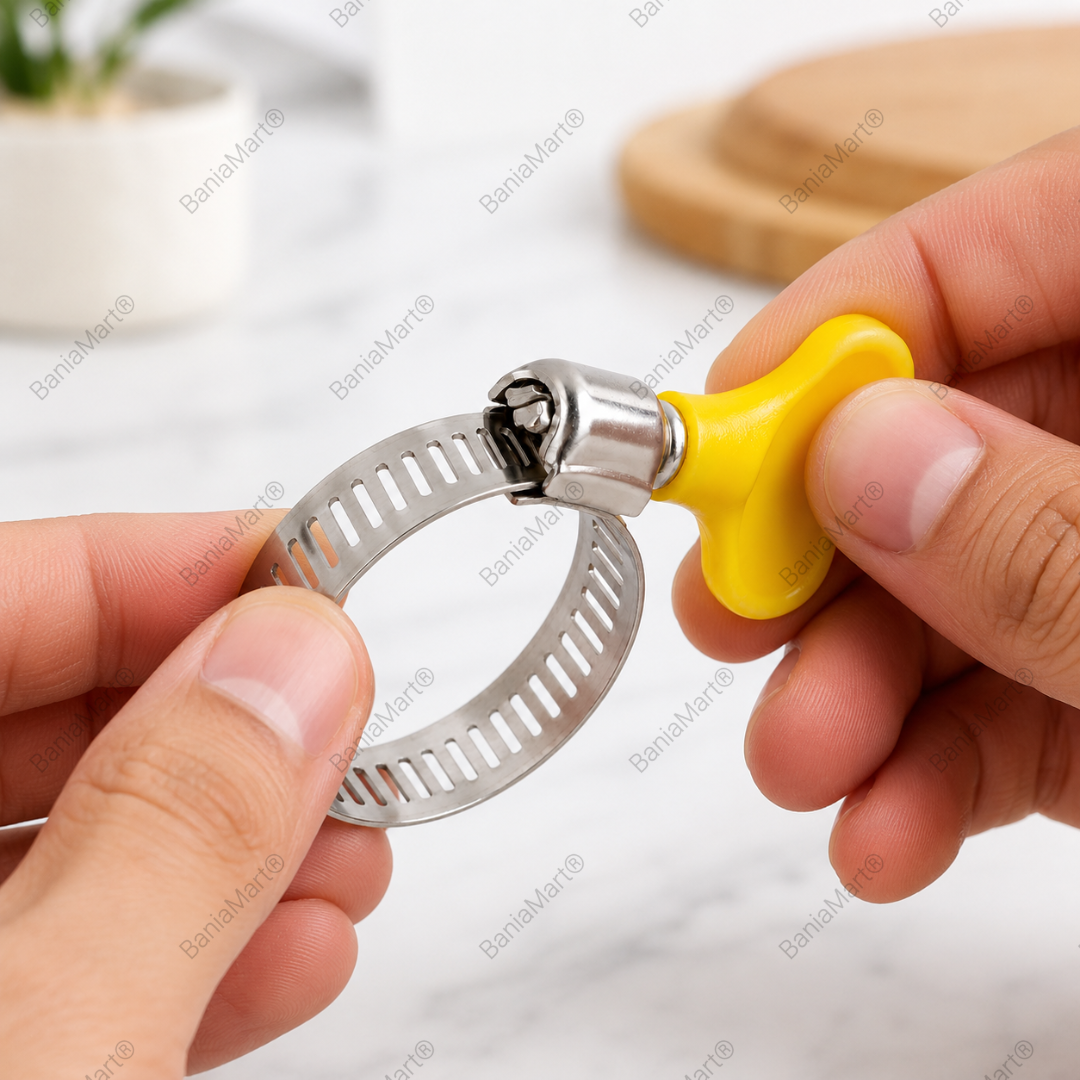 BaniaMart Gas Stove Pipe / Hose SS Butterfly Clip Set