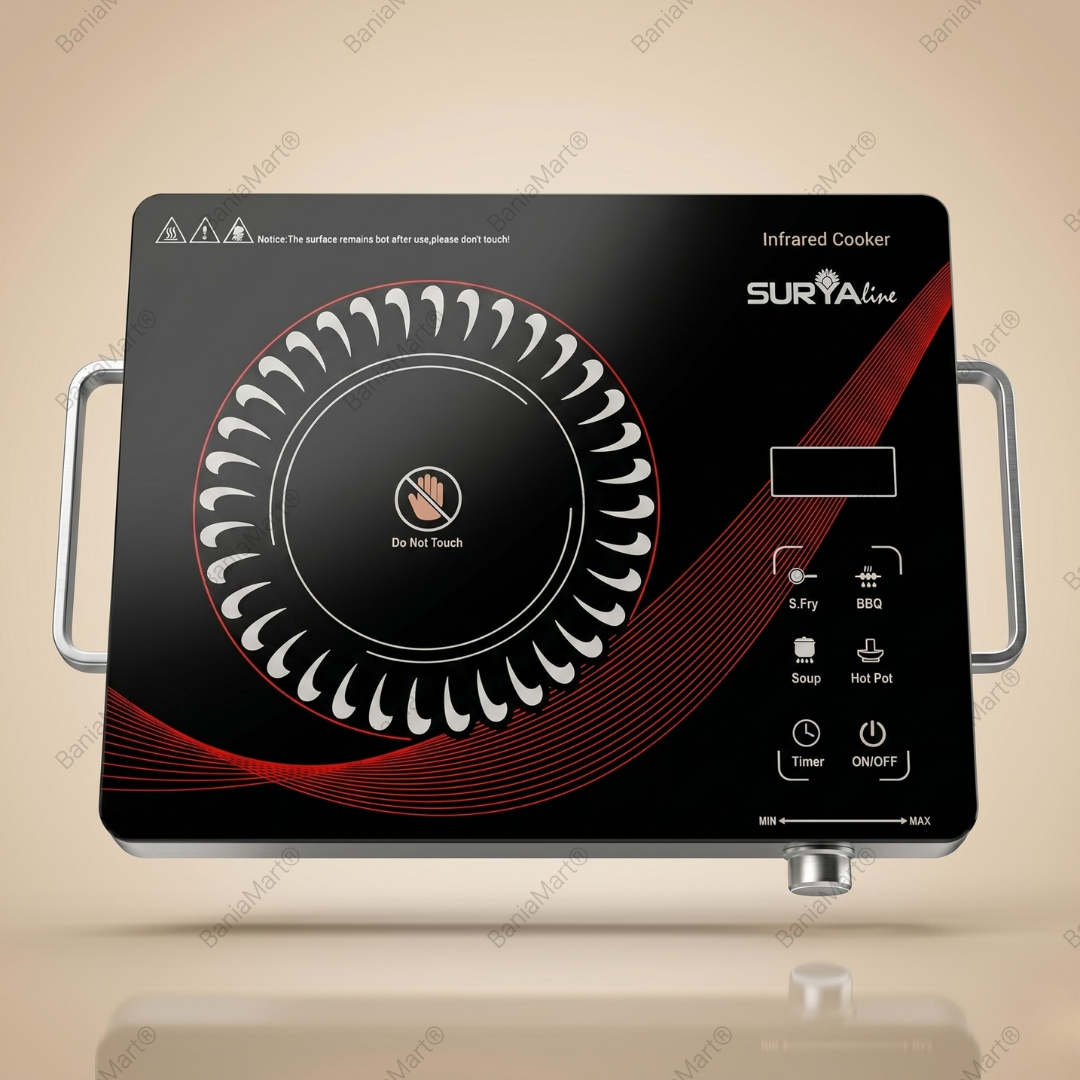 BaniaMart Infrared Induction Stove | Premium Golden and Brown finish | 2200 Watt Power
