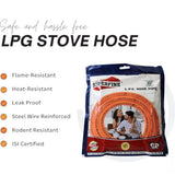 BaniaMart Gas Stove LPG Pipe / Hose with Clip Set
