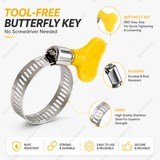 BaniaMart Gas Stove Pipe / Hose SS Butterfly Clip Set