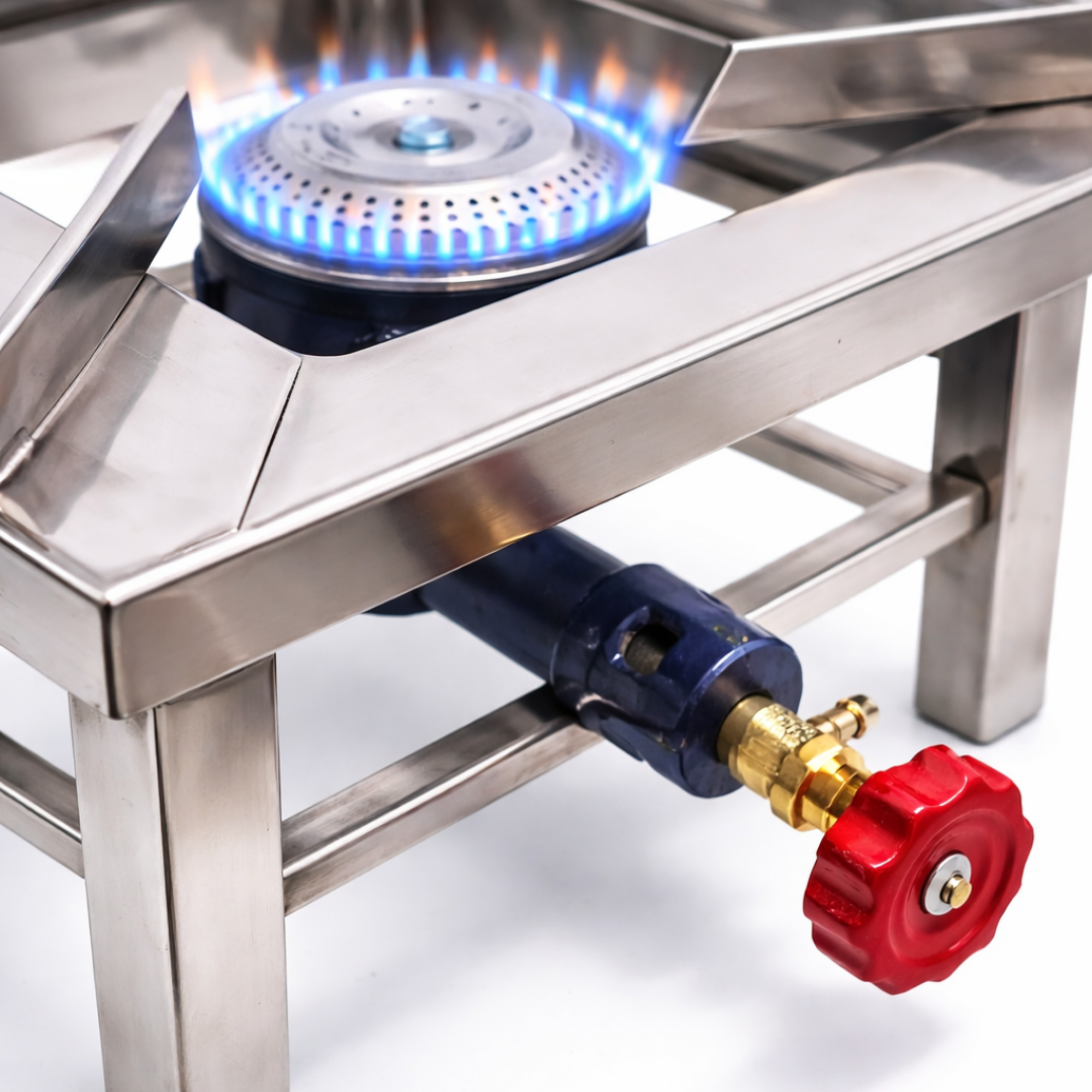 BaniaMart Stainless Steel Square Bhatti with complete Accessory Kit