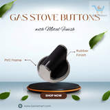BaniaMart PVC Silver Gas Stove Replacement Knob