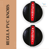 BaniaMart PVC Black Gas Stove Replacement Knob
