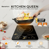 BaniaMart Induction Stove | Premium black glossy finish | 2000 Watt Power