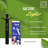 BaniaMart Heavy Duty Gas Stove Lighter | SS Black