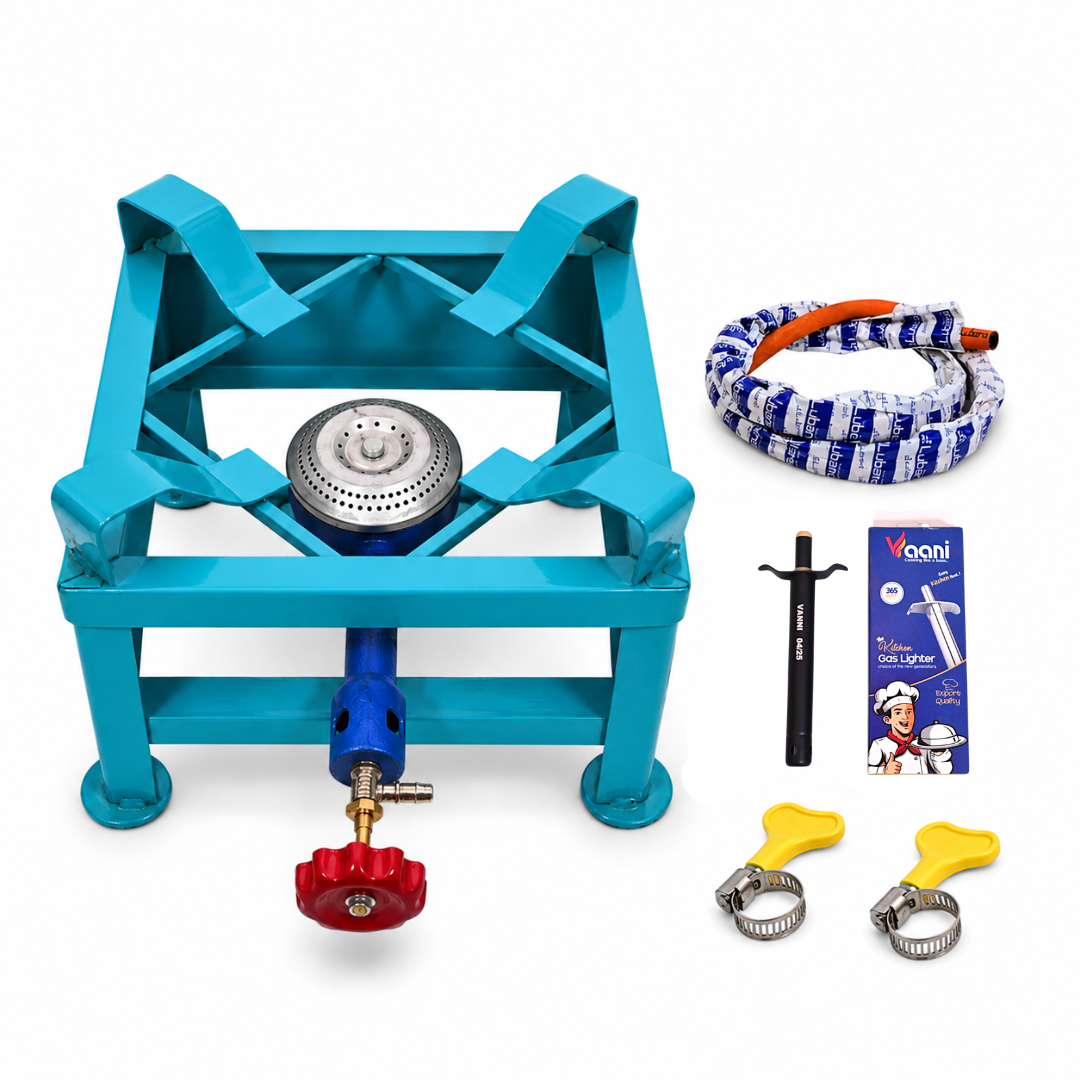 BaniaMart Iron Square Bhatti with complete Accessory Kit
