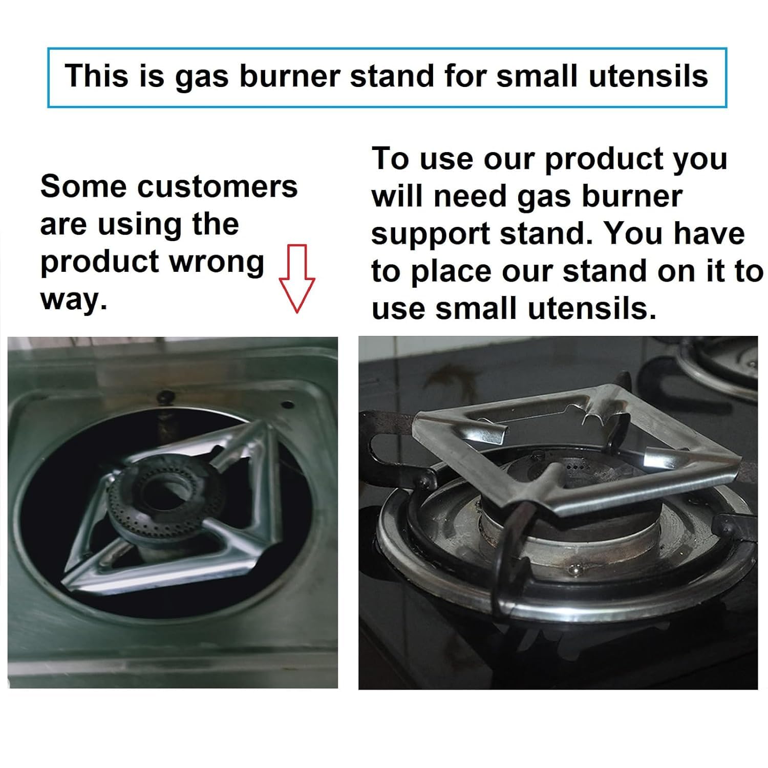 BaniaMart Gas Stove Katori Stand | Set of 2