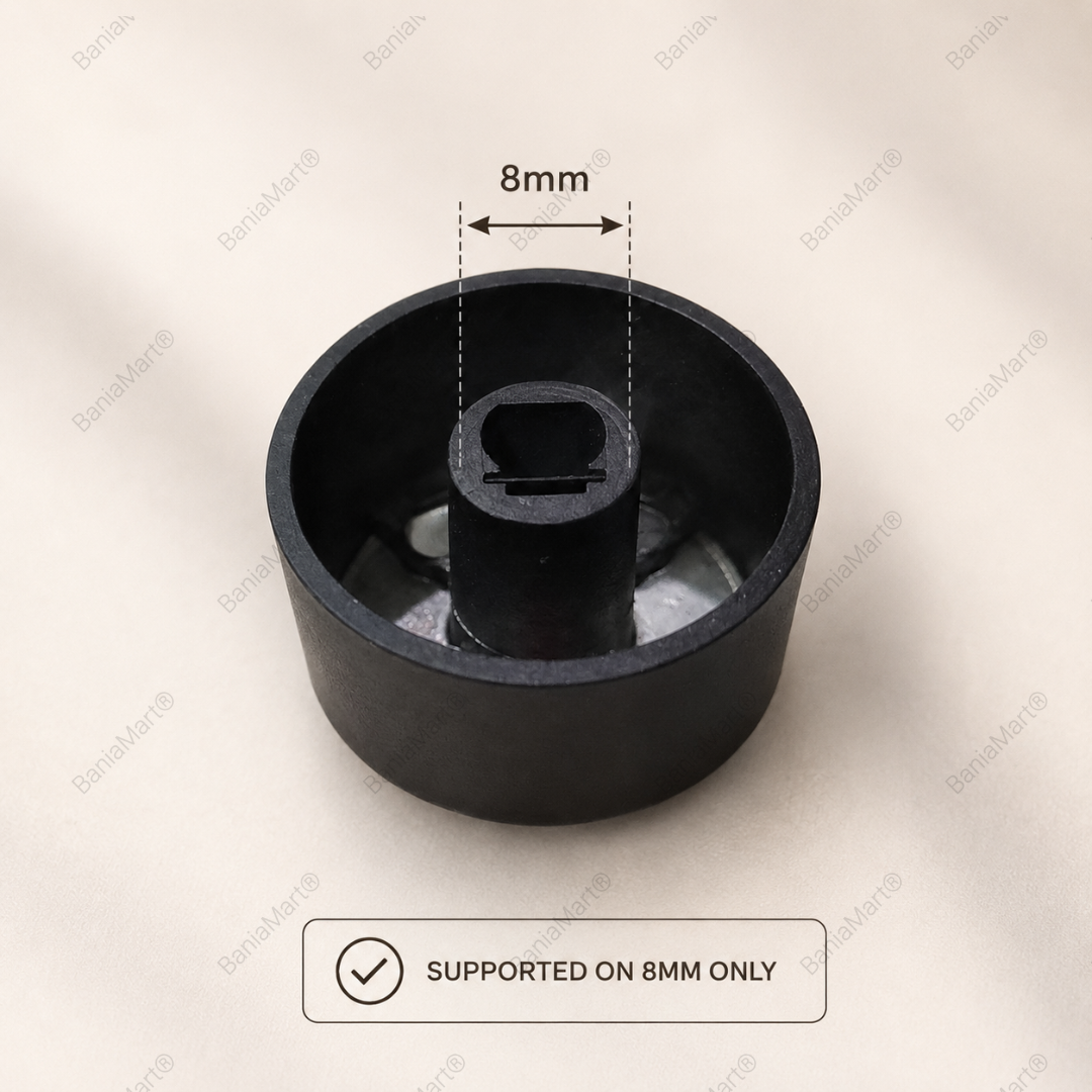 BaniaMart Metal Black Gas Stove Replacement Knob