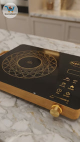 BaniaMart Infrared Induction Stove | Premium Golden and Brown finish | 2200 Watt Power